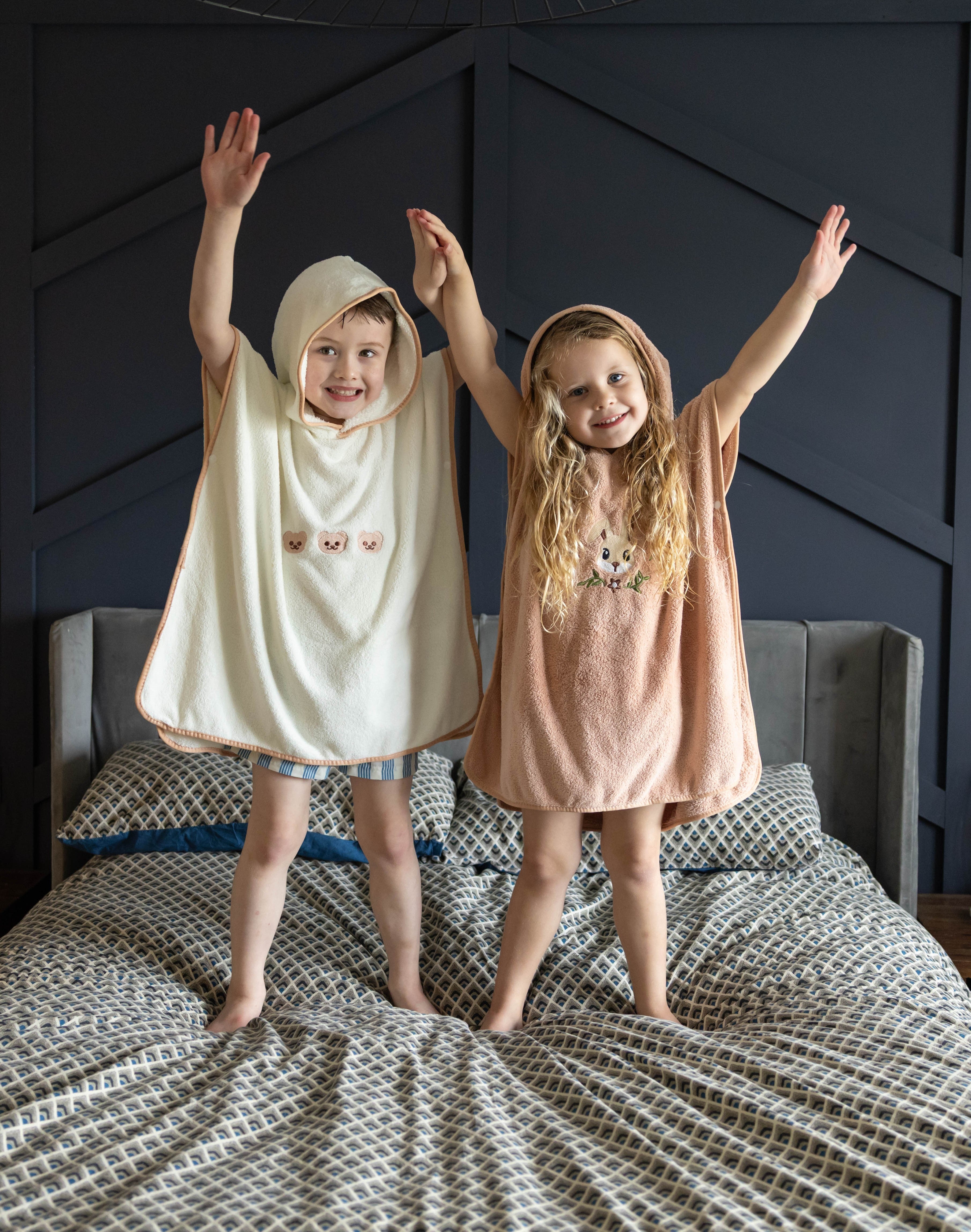 Poncho Style Toddler Hooded Bath Towel