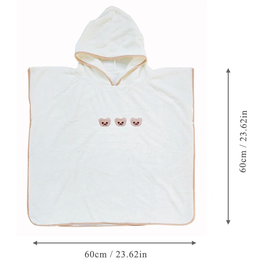 Poncho Style Toddler Hooded Bath Towel